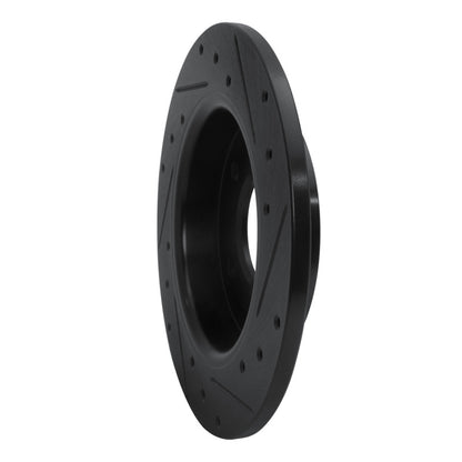 R1 Concepts R1 04-13 Mazda 3 Rear Left Drilled & Slotted Black Brake Rotor