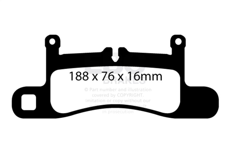 EBC 11+ Porsche Cayenne 3.0 Supercharged Hybrid Bluestuff Rear Brake Pads