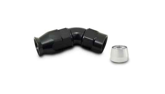 Vibrant 1 Piece PFTE Hose End -16 AN 45 Degree