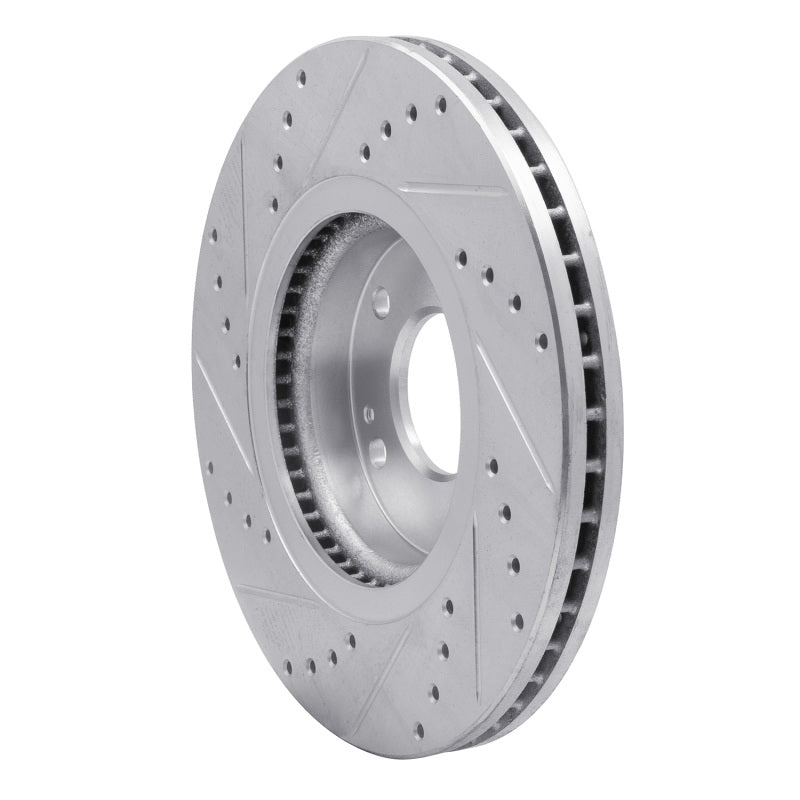 R1 Concepts R1 10-13 Hyundai SANTA FE Front Right Drilled & Slotted Silver Brake Rotor