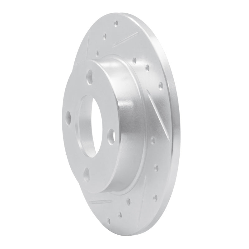 R1 Concepts R1 84-95 Audi 4000 Quattro Rear Left Drilled & Slotted Silver Brake Rotor