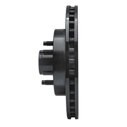 R1 Concepts R1 87-93 Ford Mustang Front Left Drilled & Slotted Black Brake Rotor