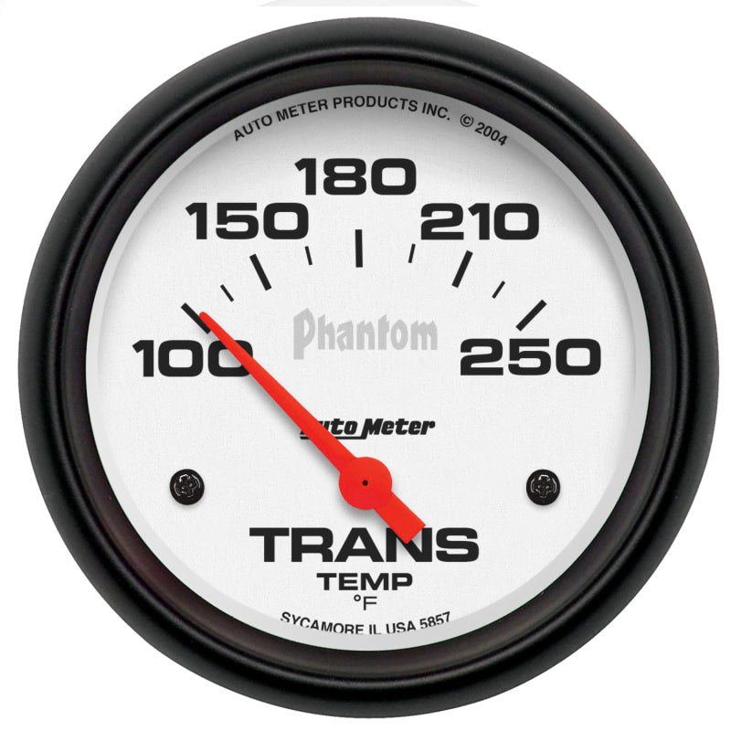Autometer Phantom 2-5/8in 100-250 Degree F Electric Transmission Temp Gauge