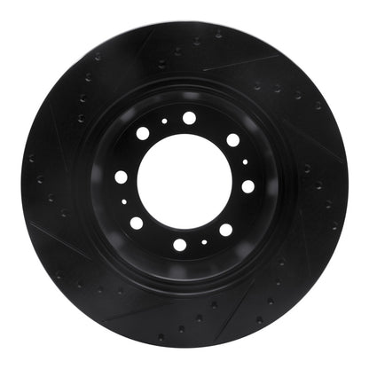 R1 Concepts R1 19-25 Ram 3500 Rear Right Drilled & Slotted Black Brake Rotor
