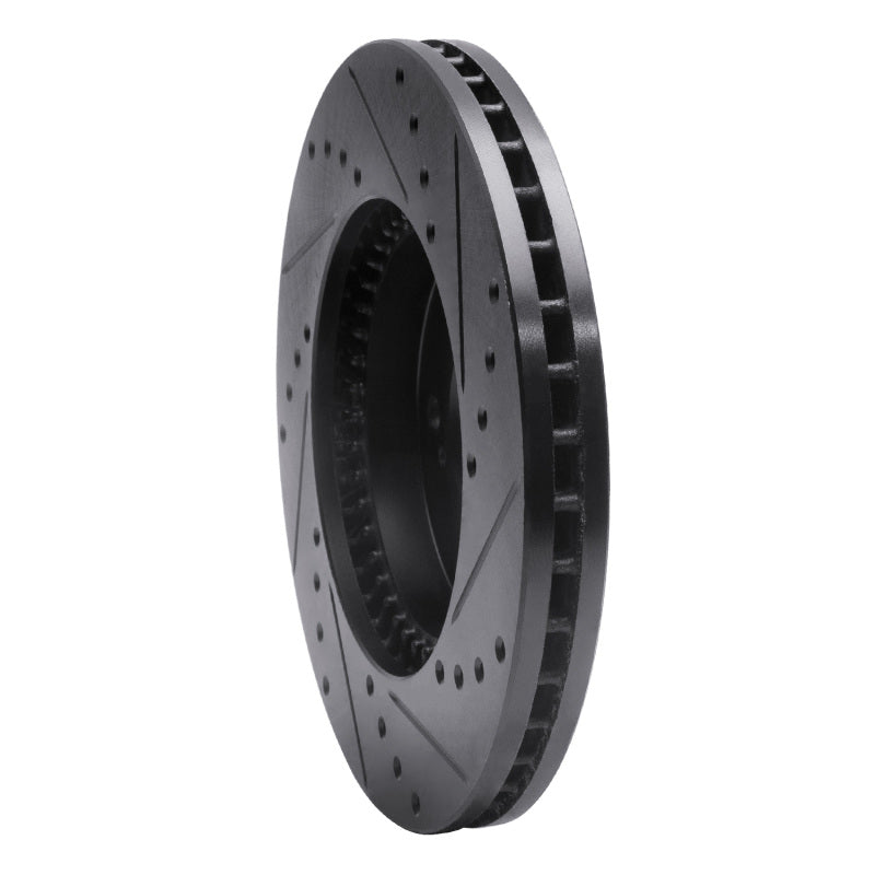 R1 Concepts R1 93-95 Acura Legend Front Left Drilled & Slotted Black Brake Rotor
