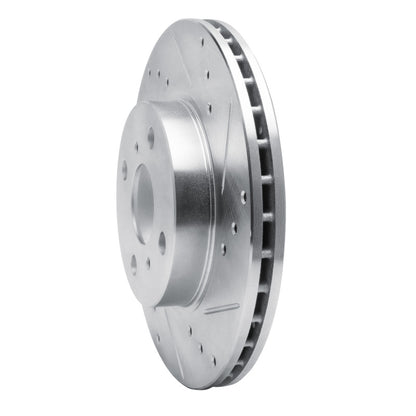 R1 Concepts R1 93-02 Chevrolet Prizm Front Right Drilled & Slotted Silver Brake Rotor