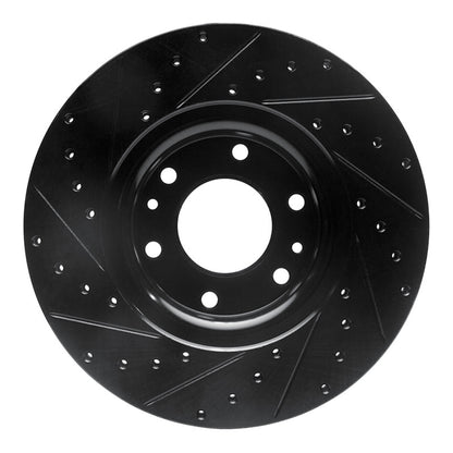 R1 Concepts R1 02-09 Buick Rainier Front Right Drilled & Slotted Black Brake Rotor