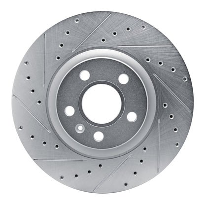 R1 Concepts R1 17-25 Volvo V90 Front Left Drilled & Slotted Silver Brake Rotor