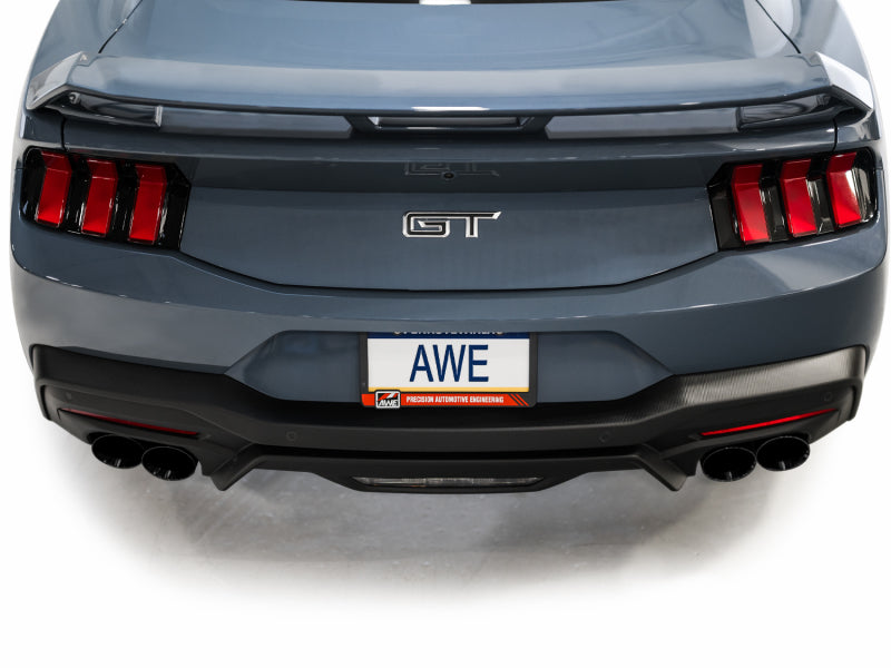 AWE Tuning AWE 2024 Ford Mustang GT Fastback S650 RWD SwitchPath Cat-Back Exhaust w/ Quad Diamond Black Tips
