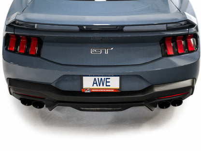 AWE Tuning AWE 2024 Ford Mustang GT Fastback S650 RWD SwitchPath Cat-Back Exhaust w/ Quad Diamond Black Tips