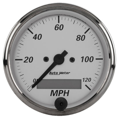Autometer American Platinum 3-1/8in 0-120mph Electronic In-Dash Programmable Speedometer