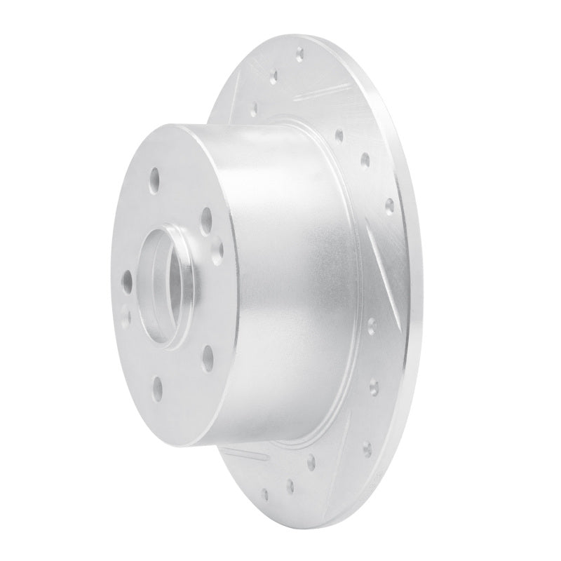 R1 Concepts R1 96-98 Acura TL Rear Left Drilled & Slotted Silver Brake Rotor