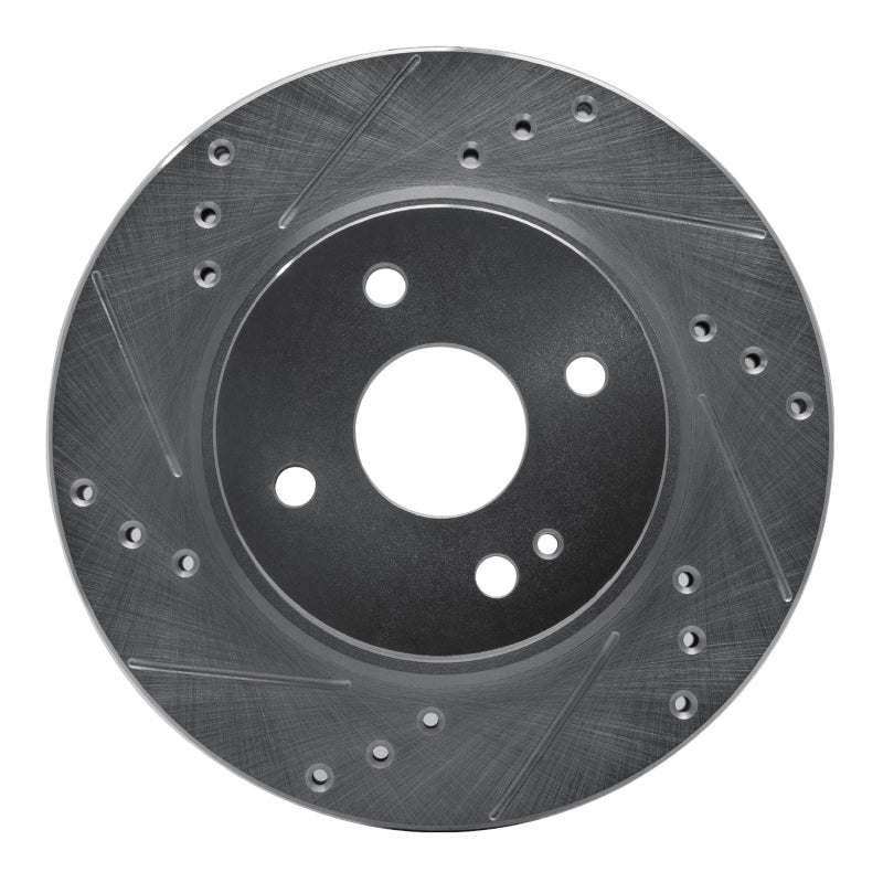 R1 Concepts R1 11-15 Mazda 2 (Mexico) Front Left Drilled & Slotted Silver Brake Rotor
