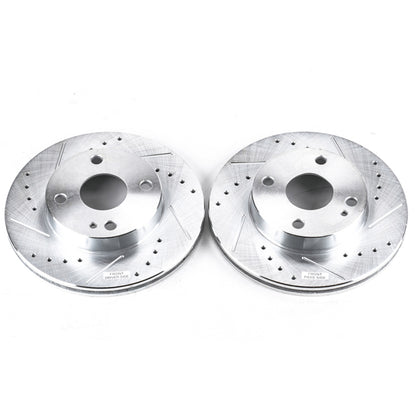 PowerStop Power Stop 90-93 Mazda Miata Front Evolution Drilled & Slotted Rotors - Pair