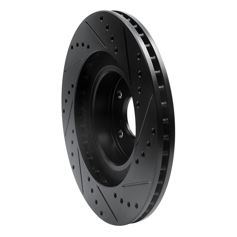 R1 Concepts R1 01-08 Saab 9-2X Front Left Drilled & Slotted Black Brake Rotor