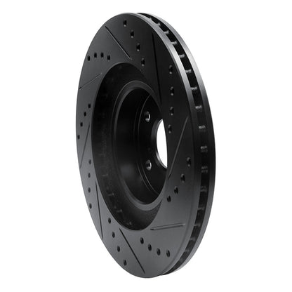 R1 Concepts R1 01-08 Saab 9-2X Front Left Drilled & Slotted Black Brake Rotor