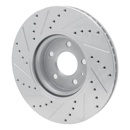 R1 Concepts R1 11-17 Audi A5 Front Right Drilled & Slotted Silver Brake Rotor