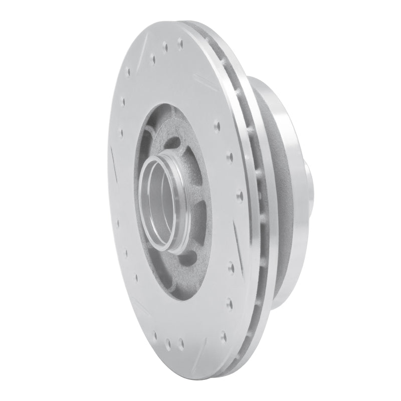R1 Concepts R1 1979-1983 Mazda RX-7 Front Right Drilled & Slotted Silver Brake Rotor