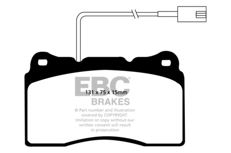 EBC 14-16 Maserati Ghibli 3.0TT Bluestuff Front Brake Pads
