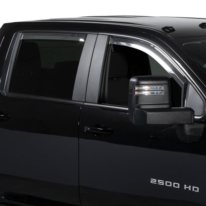 Putco 14-18 Chevy Silverado LD - 4 Door - Crew Cab Element Chrome Window Visors