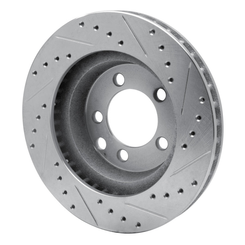 R1 Concepts R1 74-81 Dodge Ramcharger 4WD Front Left Drilled & Slotted Silver Brake Rotor