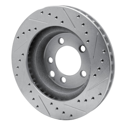 R1 Concepts R1 74-81 Dodge Ramcharger 4WD Front Left Drilled & Slotted Silver Brake Rotor