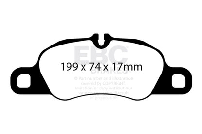 EBC Racing 08-12 Porsche 911 (997) (Cast Iron Disc Only) RP-1 Race Front Brake Pads