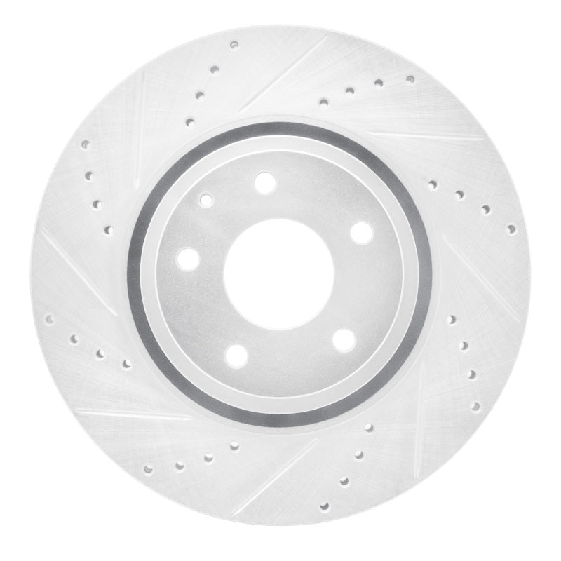 R1 Concepts R1 16-25 Mazda CX-5 Front Left Drilled & Slotted Silver Brake Rotor