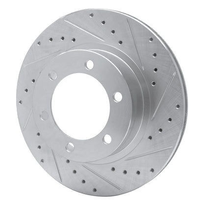 R1 Concepts R1 95-04 Toyota 4Runner Front Right Drilled & Slotted Silver Brake Rotor