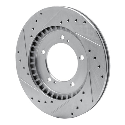 R1 Concepts R1 99-08 Chevrolet Tracker Front Right Drilled & Slotted Silver Brake Rotor