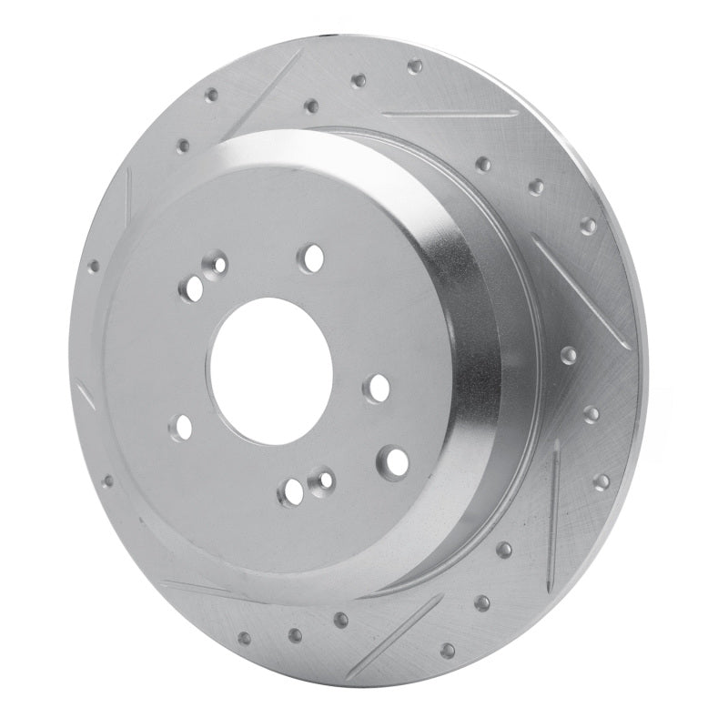 R1 Concepts R1 07-12 Hyundai Veracruz Rear Left Drilled & Slotted Silver Brake Rotor