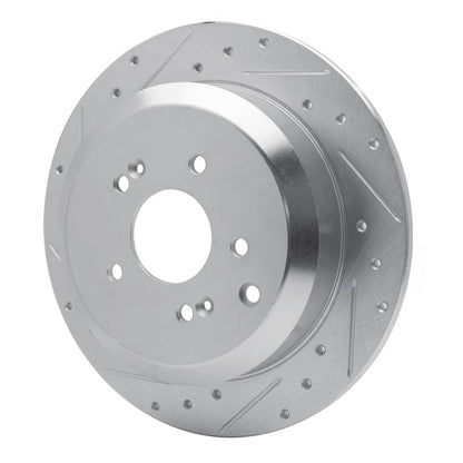 R1 Concepts R1 07-12 Hyundai Veracruz Rear Left Drilled & Slotted Silver Brake Rotor