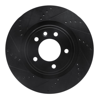 R1 Concepts R1 18-20 Land Rover Range Rover Sport Rear Left Drilled & Slotted Black Brake Rotor