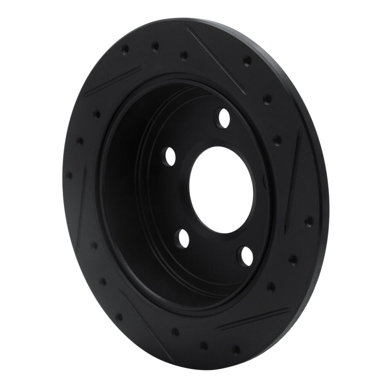 R1 Concepts R1 97-05 Buick Century Rear Left Drilled & Slotted Black Brake Rotor