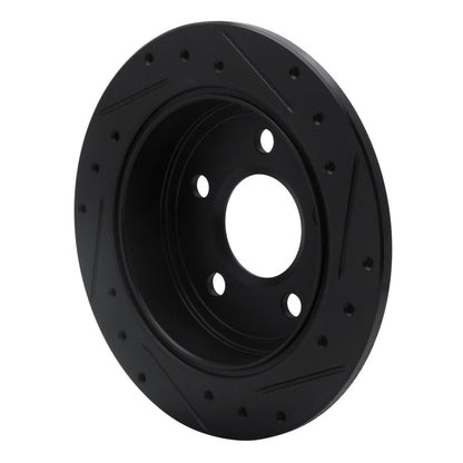 R1 Concepts R1 97-05 Buick Century Rear Left Drilled & Slotted Black Brake Rotor