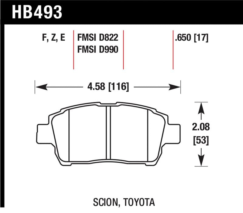 Hawk Performance Hawk 04-07 xA/xB D990 Blue 9012 Race Front Brake Pads