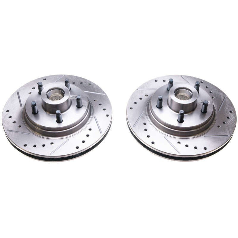 PowerStop Power Stop 84-86 Ford Mustang Front Evolution Drilled & Slotted Rotors - Pair