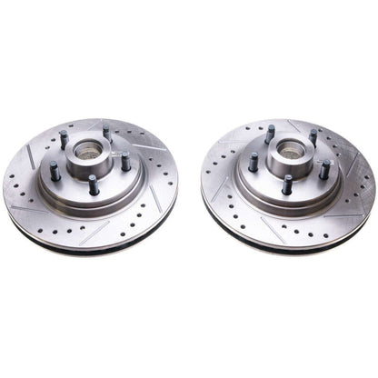 PowerStop Power Stop 84-86 Ford Mustang Front Evolution Drilled & Slotted Rotors - Pair