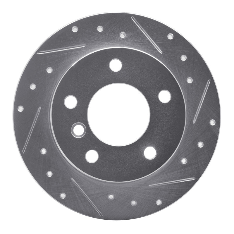 R1 Concepts R1 96-02 BMW Z3 Rear Right Drilled & Slotted Silver Brake Rotor
