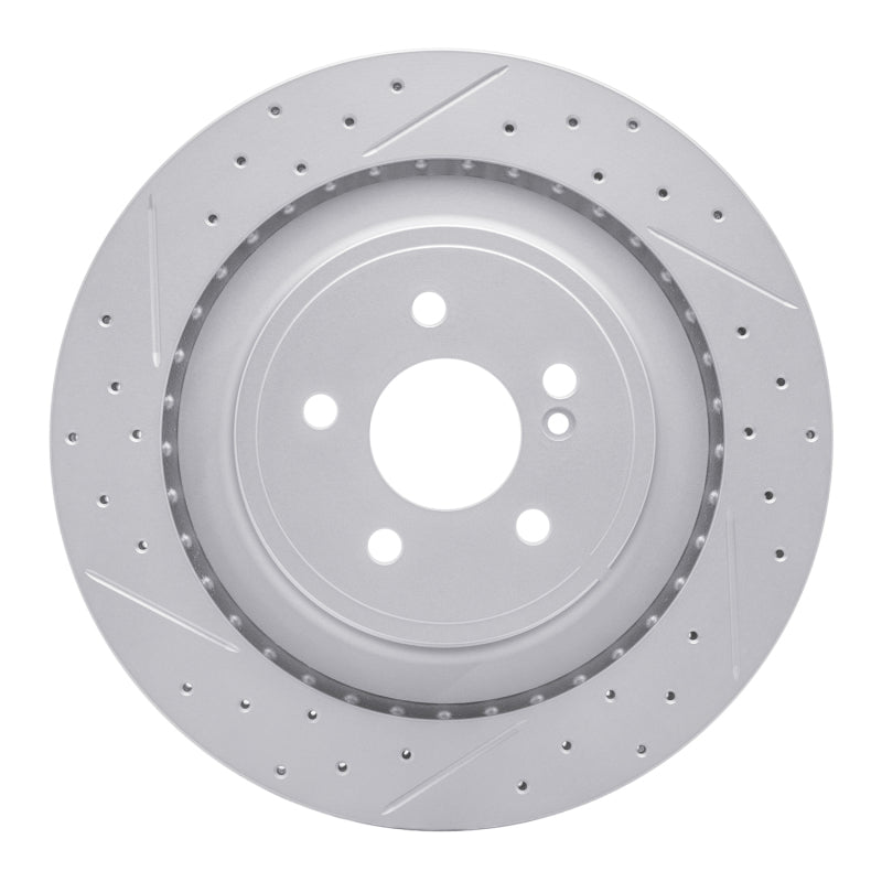 R1 Concepts R1 10-18 Mercedes-Benz E63 AMG Rear Left Drilled & Slotted Geo-Carbon Rotor
