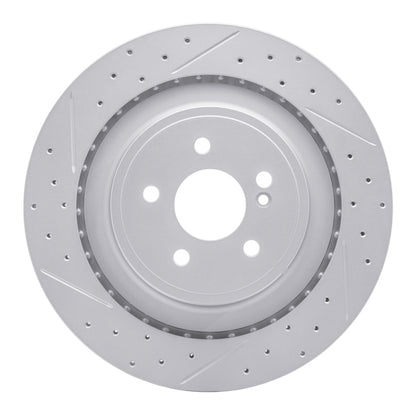R1 Concepts R1 10-18 Mercedes-Benz E63 AMG Rear Left Drilled & Slotted Geo-Carbon Rotor
