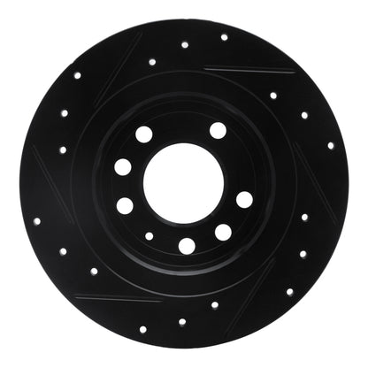 R1 Concepts R1 85-92 Chevrolet Camaro Rear Right Drilled & Slotted Black Brake Rotor