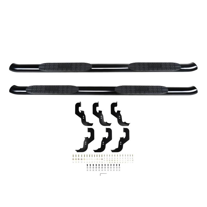 Westin 2019-2026 Chevy Silverado/Sierra 1500 Crew Cab Non LD PRO TRAXX 4 Oval Nerf Step Bars - Black