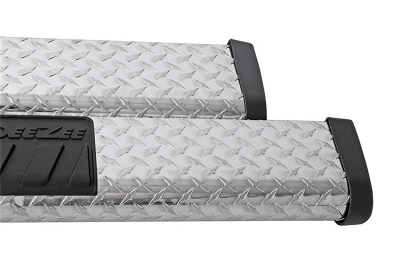 Dee Zee Universal Tubes - 6In Oval - Black Tread Aluminum (ExtCab)