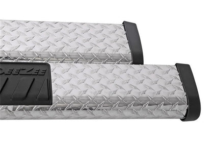 Dee Zee Universal Tubes - 6In Oval - Black Tread Aluminum (ExtCab)