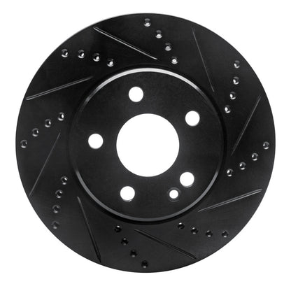 R1 Concepts R1 06-11 Mercedes-Benz B200 Front Right Drilled & Slotted Black Brake Rotor