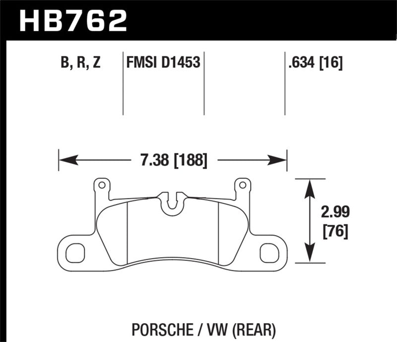 Hawk Performance Hawk 11-17 Porsche Cayenne / 11-16 VW Touareg Performance Ceramic Street Rear Brake Pads