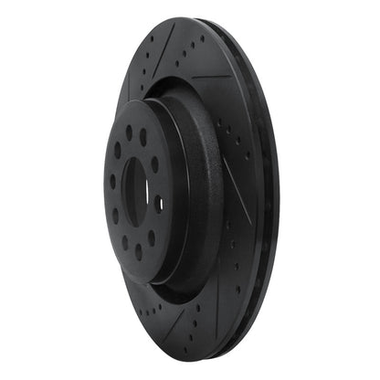 R1 Concepts R1 17-24 Maserati LeVante Rear Left Drilled & Slotted Black Brake Rotor