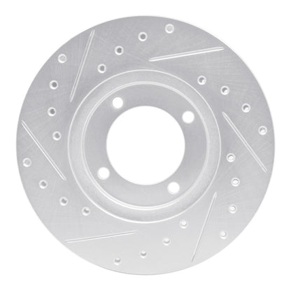 R1 Concepts R1 81-82 Toyota Cressida Front Right Drilled & Slotted Silver Brake Rotor