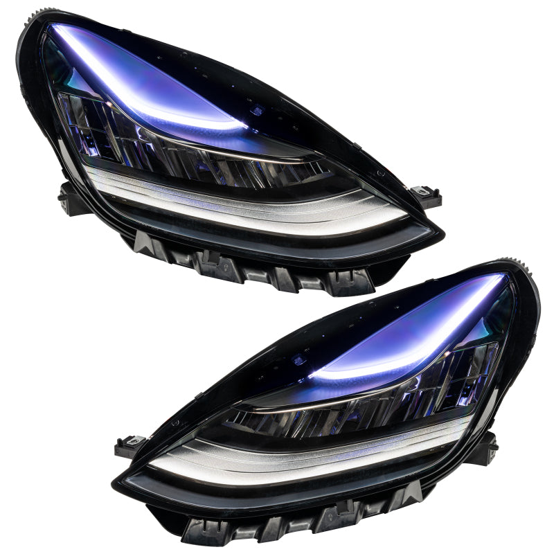 ORACLE Lighting Oracle 17-21 Tesla Model 3 Headlight DRL Upgrade Kit - ColorSHIFT w/ BC1 Controller